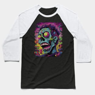 Psychedelic Zombie Chaos Baseball T-Shirt
